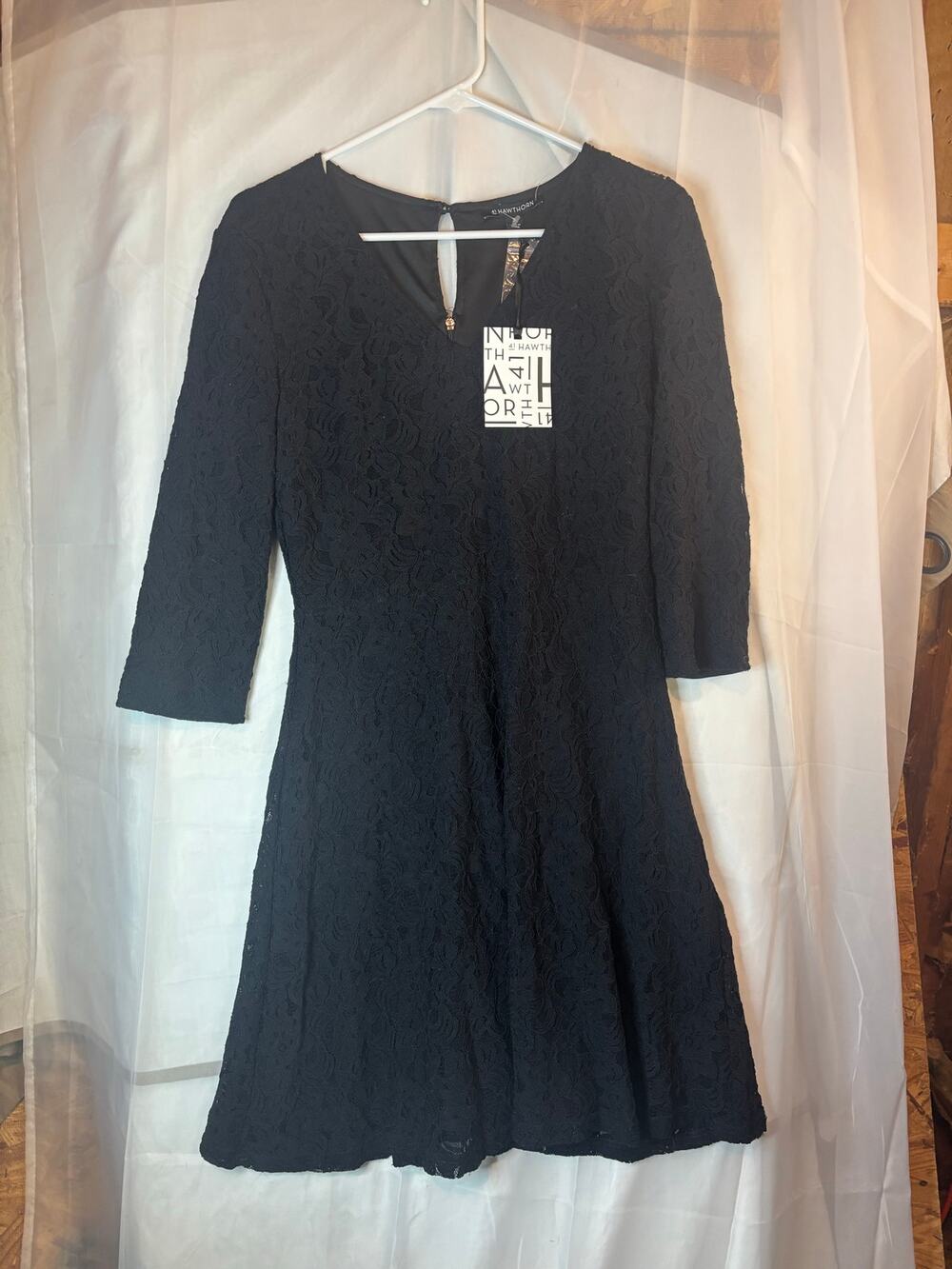 41 Hawthorne Lace V Neck Long Sleeve Formal Dress Size Medium NWT